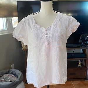 Tweeds White Embroidered Blouse